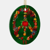 Veggie Peace Sign Keramisch Ornament (Rechts)