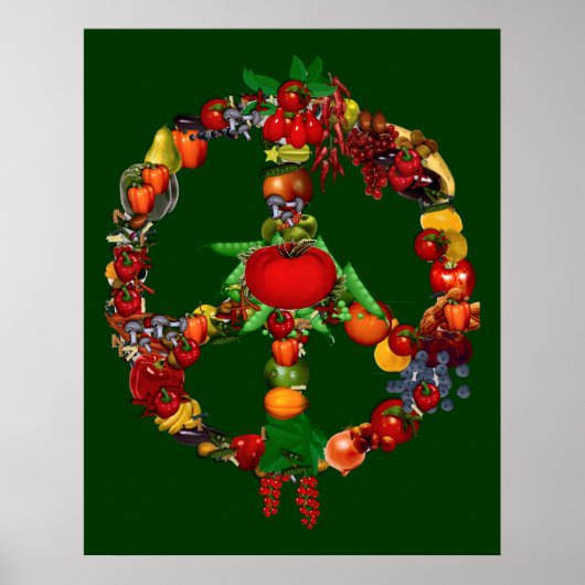 Veggie Peace Sign Poster (Voorkant)