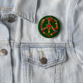 Veggie Peace Sign Ronde Button 5,7 Cm (In situ)