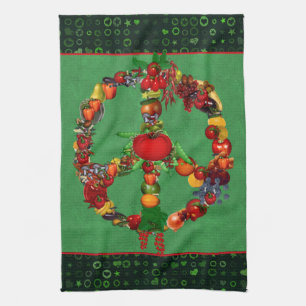 Veggie Peace Sign Theedoek