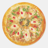 Veggie Pizza Ronde Sticker (Voorkant)