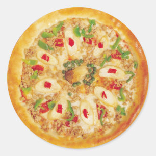 Veggie Pizza Ronde Sticker