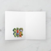 Veggie plantaardige Vegetarische waardering Bedankkaart (Binnen)