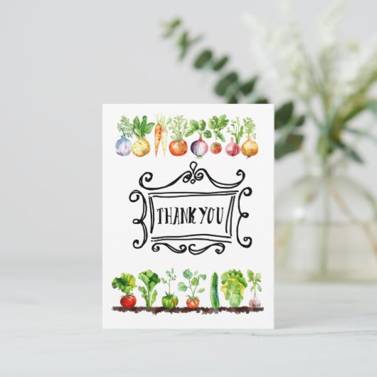 Veggie plantaardige Vegetarische waardering Briefkaart (Staand voorkant)