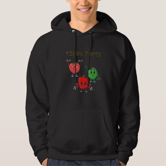 Veggie Power Tomato Paprika Power Vegan Protein Ve Hoodie (Voorkant)