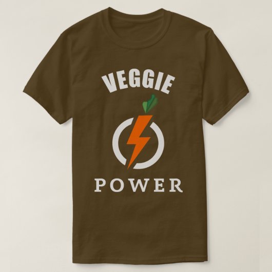 Veggie Power  Vegetarisch  T-shirt (Design voorkant)
