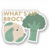 Veggie Pun: Hoe gaat het met Broc? Sticker (Voorkant)
