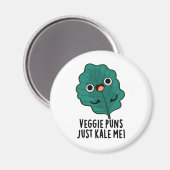 Veggie Puns Kale me Funny Food Pun Magneet (Voorkant / Achterkant)