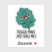 Veggie Puns Kale me Funny Food Pun Sticker (Vel)