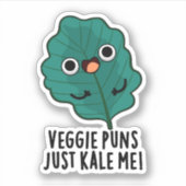Veggie Puns Kale me Funny Food Pun Sticker (Voorkant)