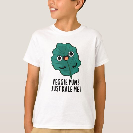 Veggie Puns Kale me Funny Food Pun T-shirt (Voorkant)