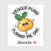 Veggie puns Verwen me op Grappige Plantaardige Pun Sticker (Vel)