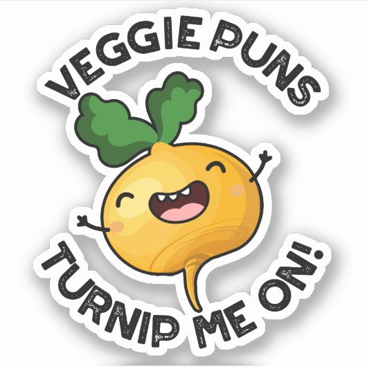 Veggie puns Verwen me op Grappige Plantaardige Pun Sticker (Voorkant)