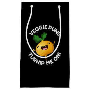 Veggie Puns Verwen me op Grappige Pun Dark BG Klein Cadeauzakje