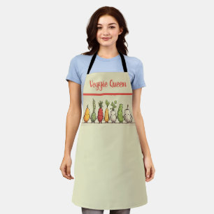 "Veggie Queen" All Over Print Schort