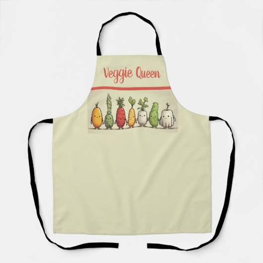"Veggie Queen" All Over Print Schort (Voorkant)
