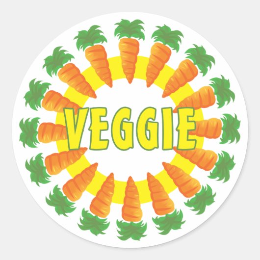 Veggie Ronde Sticker (Voorkant)