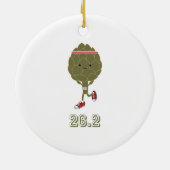 Veggie Runner 26.2 Keramisch Ornament (Achterkant)