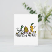 Veggie Runs Briefkaart (Staand voorkant)