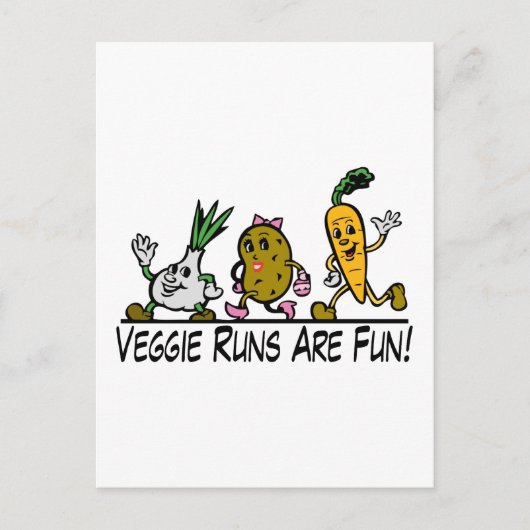 Veggie Runs Briefkaart (Voorkant)