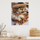 Veggie Sandwich met Fries Poster (Keuken)