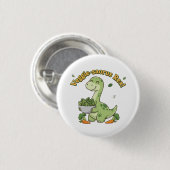 Veggie-saurus Rex! Ronde Button 3,2 Cm (Voorkant /achterkant)
