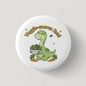 Veggie-saurus Rex! Ronde Button 3,2 Cm (Voorkant)