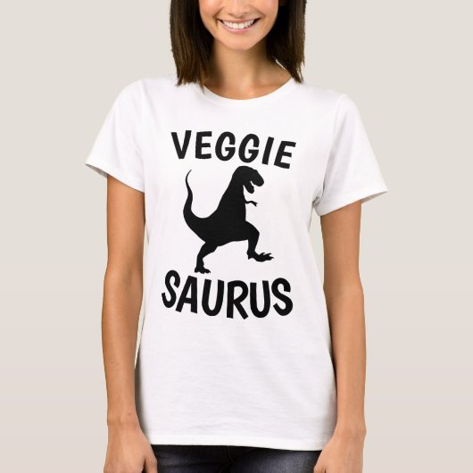 VEGGIE SAURUS T-shirts, Vegetarische T - shirts (Voorkant)