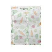 Veggie Shopping List Notitieblok (Linkerzijde)