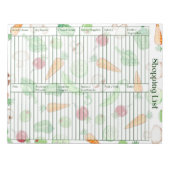 Veggie Shopping List Notitieblok (Voorkant)