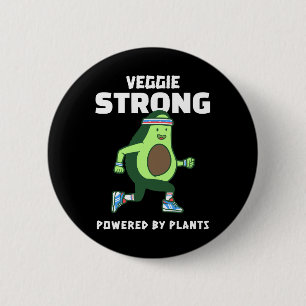 Veggie Sterk, Aangedreven door planten Ronde Button 5,7 Cm