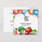 Veggie stijl: Een Verjaardag Veg-out! Kaart (Voorkant / Achterkant)