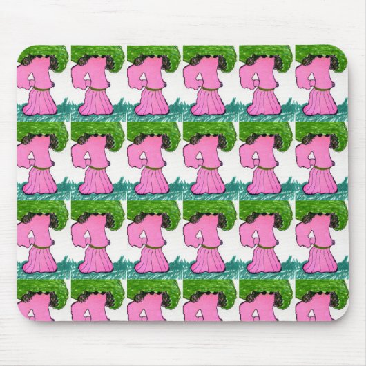 "Veggie Stroal Dance" Abstract Mousepad Muismat (Voorkant)