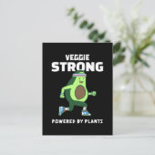 Veggie Strong, Powered by planten Briefkaart (Staand voorkant)