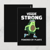 Veggie Strong, Powered by planten Briefkaart (Voorkant / Achterkant)