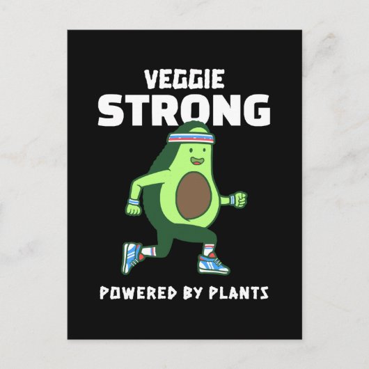 Veggie Strong, Powered by planten Briefkaart (Voorkant)