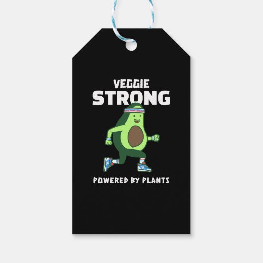 Veggie Strong, Powered by planten Cadeaulabel (Achterkant)
