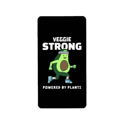 Veggie Strong, Powered by planten Etiket (Voorkant)