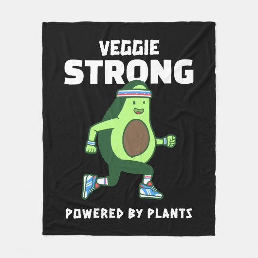 Veggie Strong, Powered by planten Fleece Deken (Voorkant)