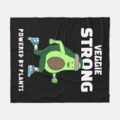 Veggie Strong, Powered by planten Fleece Deken (Voorkant (Horizontaal))
