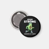 Veggie Strong, Powered by planten Magneet (Voorkant / Achterkant)