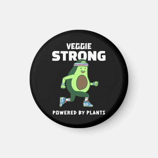 Veggie Strong, Powered by planten Magneet (Voorkant)
