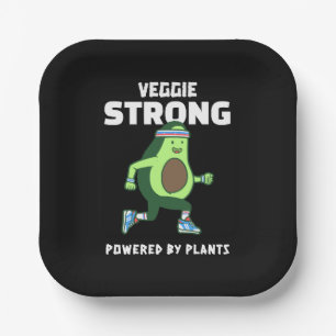 Veggie Strong, Powered by planten Papieren Bordje