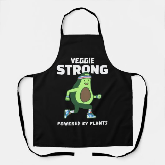 Veggie Strong, Powered by planten Schort (Voorkant)