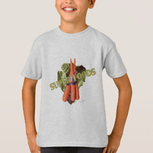 Veggie Super Food Carrots Lettuce Cool T-shirt