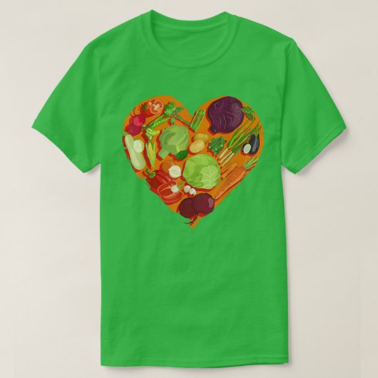 Veggie Vegan Love Vegetables Lover T-shirt (Design voorkant)