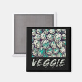 Veggie Vegetarian Gift Magneet (Voorkant / Achterkant)