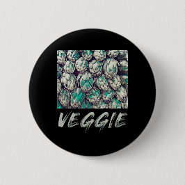 Veggie  Vegetarian Gift Ronde Button 5,7 Cm