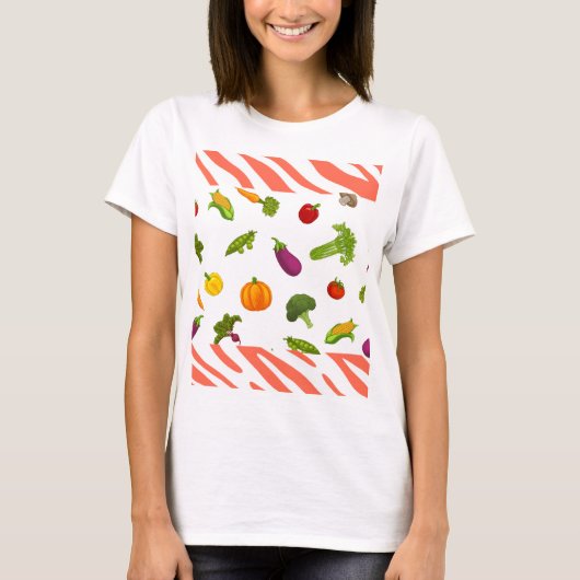 Veggie Vibes: Fris & Leuk Vrouwen Keuken T-shirt (Voorkant)