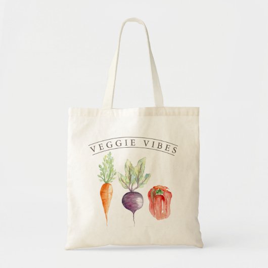 Veggie Vibes | WATERVERF Tote Bag (Voorkant)